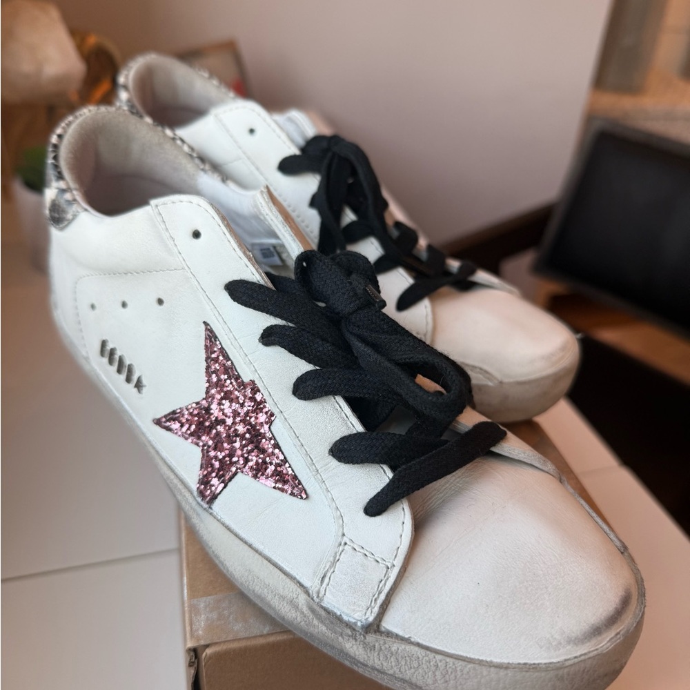 Golden Goose Sneakers - White, black and Pink
